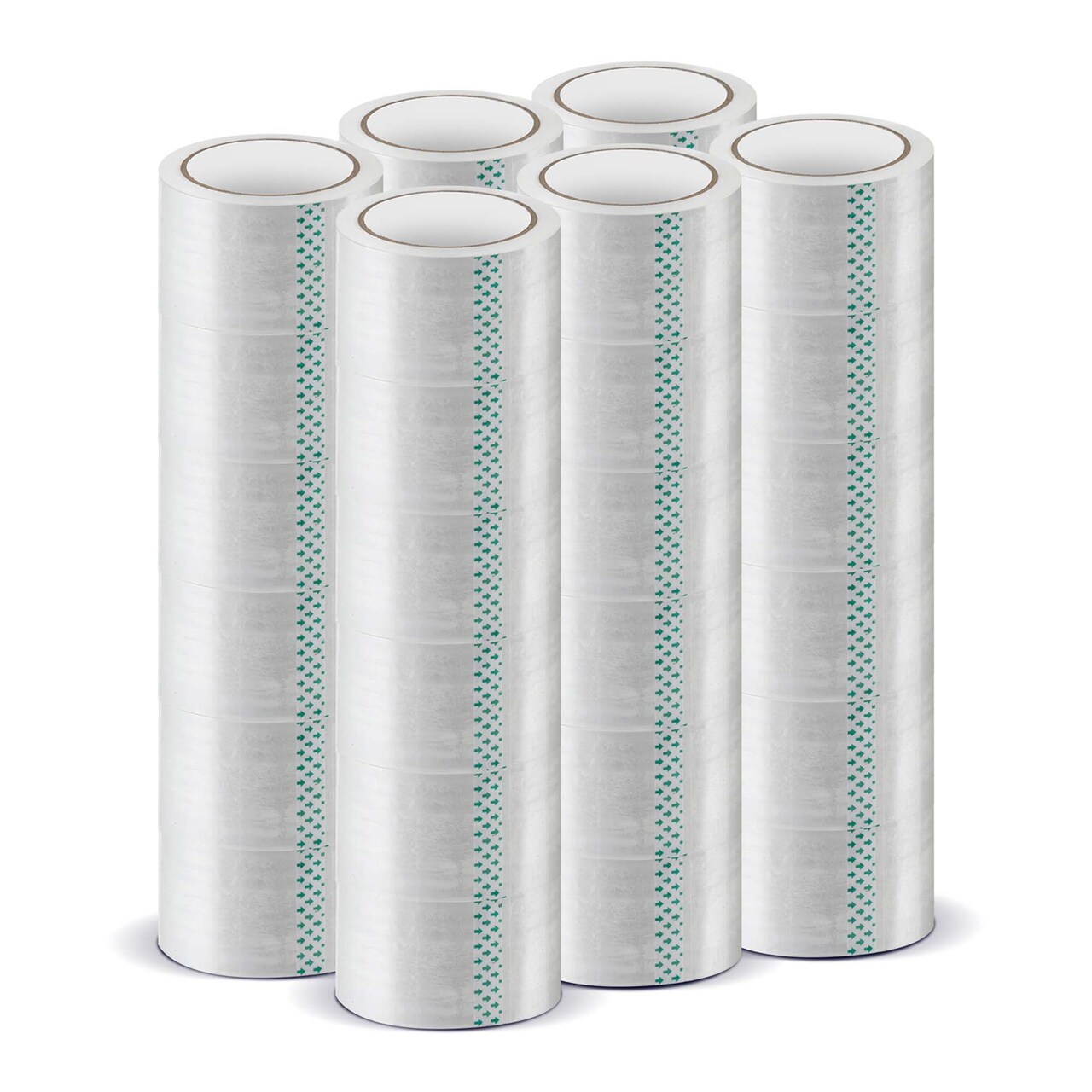 Costway 36 Rolls Heavy Duty Clear Packaging Tape with 2.36"/1.89" Wide, 65.6 Yard Per Roll